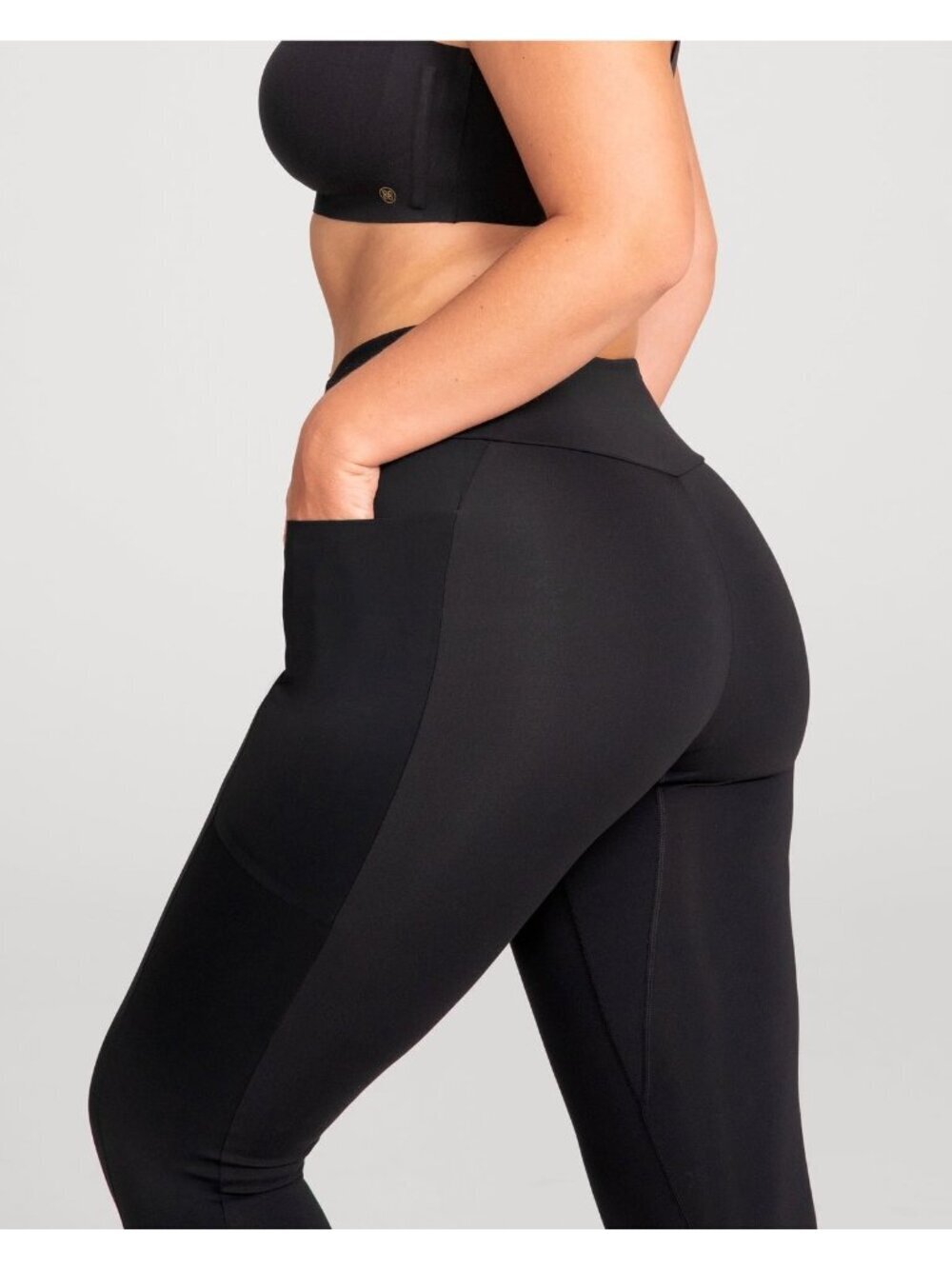 Honeylove Shapewear InnerPower Pocket Legging 2.0 Size Large High Rise EUC Black